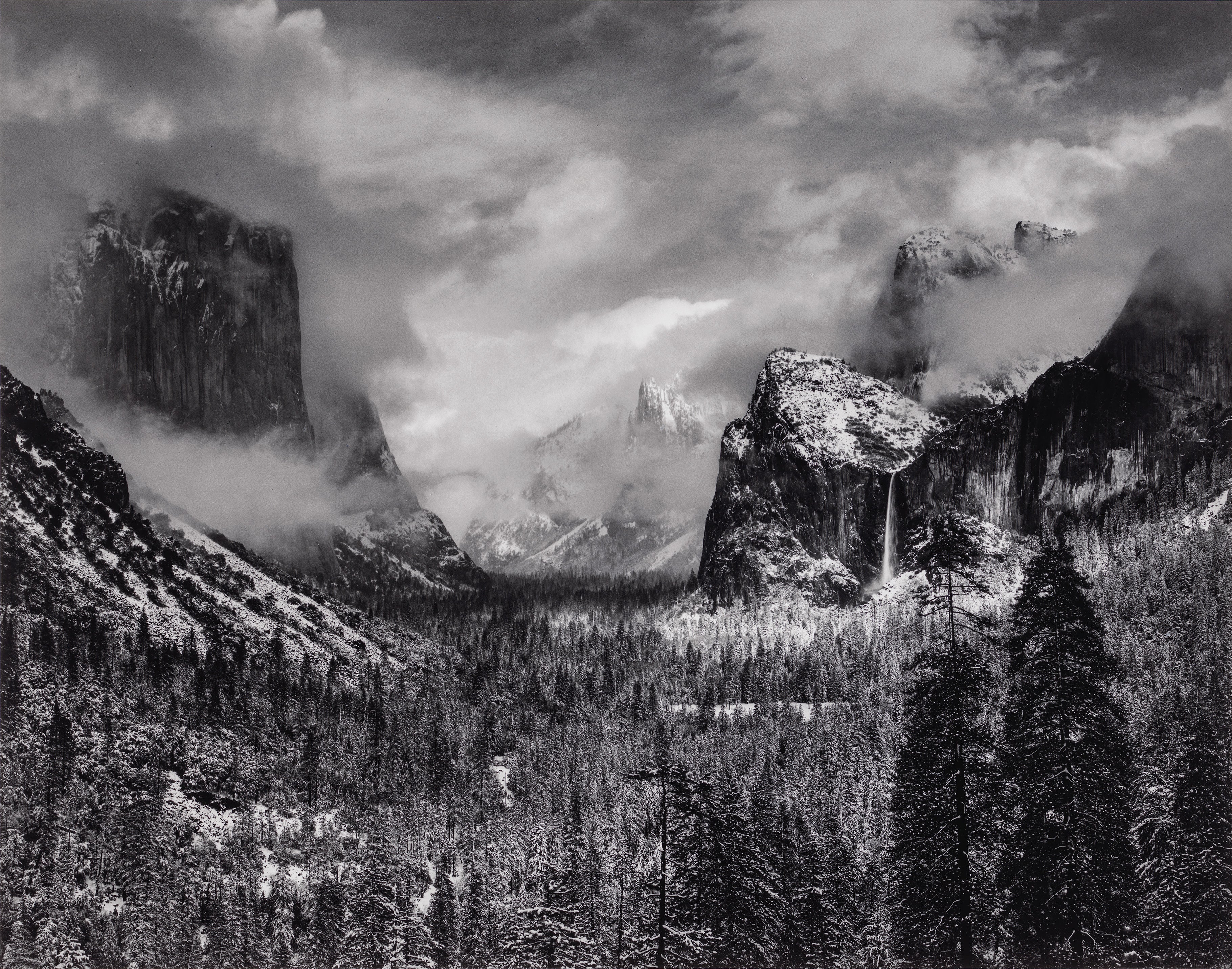 定番超歓迎Ansel Adams: Yosemite Special Edition Print El Capitan, Winter アート写真